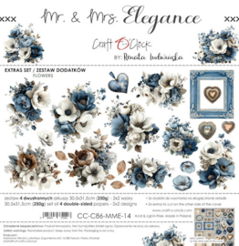 CC-C86-MME-14 Extras Set Flowers 30x30 cm Mr & Mrs Elegance