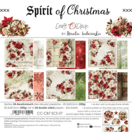 CC-C87-SCS-07 Craft O Clock Paper Pack 20x20 cm Spirit of Christmas