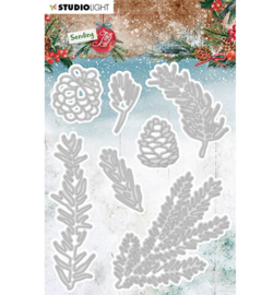 SL-SJ-CD47 - SL Cutting Die Branches/pine cones Sending Joy nr.47