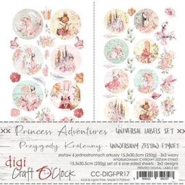 Craft O' Clock - Creative Young - Princess Adventures - Digi Label set