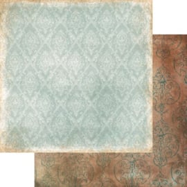 Art Alchemy - Paper Collection Set 20,3 x 20,3 cm - In Frosty Colors - Mint-Brown Base Paper