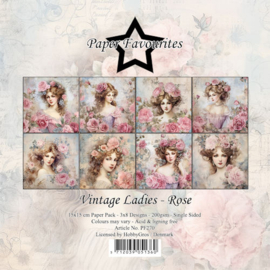 PF270 Paper Favourites 15x15 cm Vintage Ladies - Rose