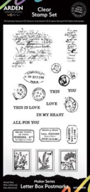 ACSCS0016 Arden Creative Studio - Laurel Grove - Maker Series - Clear Stamp Set - Letter Box Postmarks