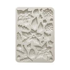 The Nutcracker Silicon Mould A5 Poinsettia and Pinecones (KACMA535)