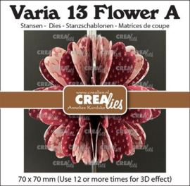 Varia 13 Crealies Varia 3D bloem A CLVAR13 70x70mm