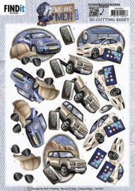 CD12257 3D Cutting Sheets - Amy Design - We Are Men - Cars