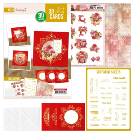 3DVC4K10003 3D Velvet Cards 4K - Rose Bouquet