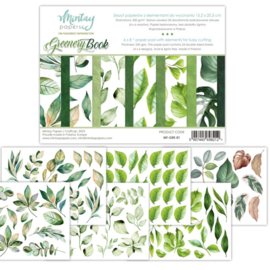Mintay Papers - 6x8 Book - Elements For Precise Cutting - Greenery