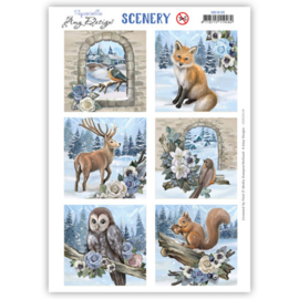 CDS10129 Scenery A4 vel - Winter dieren