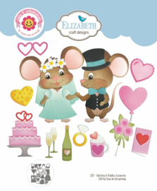 2207 Elizabeth Craft Design - Cute & Whimsical - Cutting Dies - Valentines and Wedding Accessories