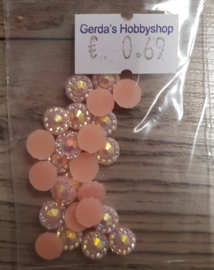 4mm parel AB - 25 stuks - Zalm