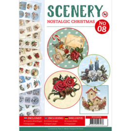 POS10008 Push Out book Scenery 8 - Nostalgic Christmas