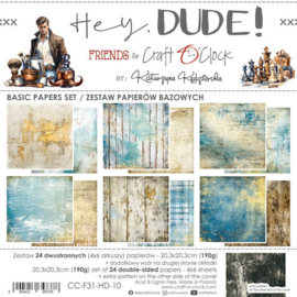 HD10 Craft O Clock Set of Basic Papers 20x20 cm Hey Dude