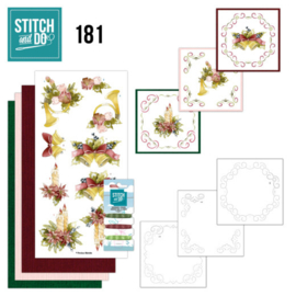 Stitch and Do 181 - set voor 3 borduurkaarten - Kerst