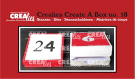 Crealies Create A Box no. 18 Adventdoosje CCAB18 6x6x1,5cm