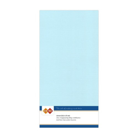 27 Baby Blauw - Linnen Kaarten 4 kant 13.5x27cm - 10 stuks - 200 grams - Card Deco