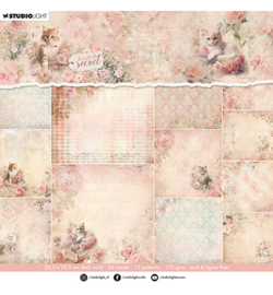 SL-ACS-DPP315 - Designer Paper Pad Background paper A Cat's Secret nr.315