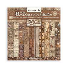 SBBL145 Coffee and Chocolate Maxi Background 12x12 Inch Paper Pack - PAKKETPOST!!
