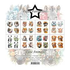 Cute Animals 12x12 Inch Paper Pack (PF483)