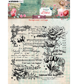 JMA-SYL-STAMP797 - Background Collage Sending You Love nr.797