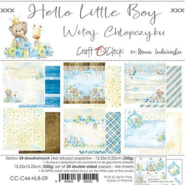 CC-C44-HLB-09 Craft O' Clock - Hello Little Boy - Paperpad 6"x 6"