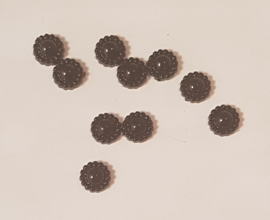 8mm Parelflower - 10 stuks - Zwart