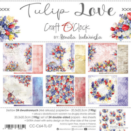 TL07 Paper Pack 20x20 cm Tulip Love