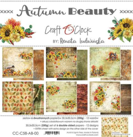 Craft O Clock Paper Pack 30.5x30.5 cm Autumn Beauty - PAKKETPOST!