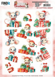 CD12385 3D Cutting Sheet - Berries Beauties - A Very Furry Christmas - Mouse