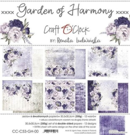 Craft O' Clock - Garden of Harmony - Paperpad 30.5 x 30.5 cm - PAKKETPOST!