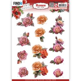 SB10746 3D push out vel A4 - Roses Are Red  - Amy Design