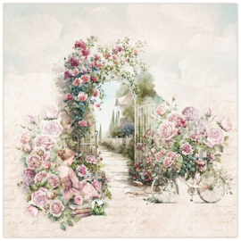 Paper Pad Secret Garden 20,5x20,5cm, 250 gsm - Plaatjes - Lemon Craft