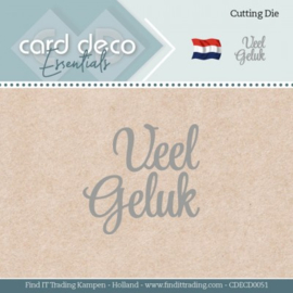 CDECD0051 Snij- en embosmal - Veel Geluk - Card Deco