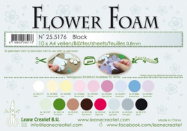 25.5176 Flower foam sheets A4 0.8mm. Black - per stuk