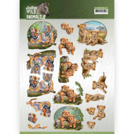 CD11302 3D knipvel A4 - Wild Animals - Amy Design