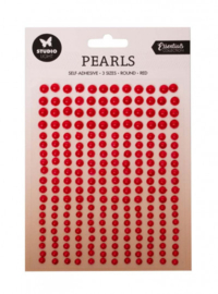 SL-ES-PEARL17  Self-Adhesive - 3 Sizes - Round - Red