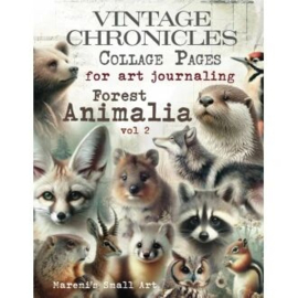 Maremi's Small Art - Vintage Chronicals Collage Pages for Art Journaling - Animalia Vol.2