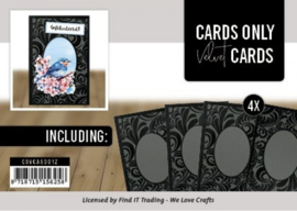 COVCA6001Z Cards Only - Velvet Cards A6 - Zwart