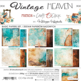 CC-F36-VH-08 Craft O Clock Basic Paper Pack 20x20 cm Vintage Heaven