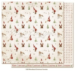 1300 Scrappapier dubbelzijdig - Woodland Christmas  - Maja Design - Pakketpost