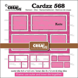 Crealies Cardzz Frame & Inlay Kate CLCZ568 max. 8,5 x 12,5 cm