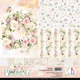 CBT066 BLOOMING PATTERNS PAD 12"X12" 8/PKG - PAKKETPOST!