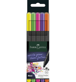 FC-151603 - Fineliner Grip, Neon assorti - Faber Castell
