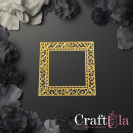 CU-AKRYL-0178   Mirrored gold plexiglass Frame 178 (1 pcs, 9x9cm)