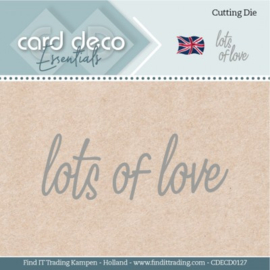 CDECD0127 Snij- en embosmal - Lots of Love  - Card Deco