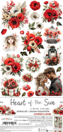 CC-C74-HOS-11 Extras Set Flowers 15x30 cm Heart of the Sun