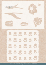 CDEST059 Stencil - Card Deco Essentials - Tulips - A5