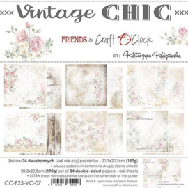 Craft O' Clock - Vintage Chic - Paper Collection Set - 20.3 x 20.3 cm