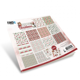 BBPP10028 Paperpack - Berries Beauties - A Very Furry Christmas 20 x 20 cm