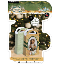 SL-CF-GBPP481 - StudioLight Cadeaudoos Papierblok – Giftbag Christmas Forest nr. 481